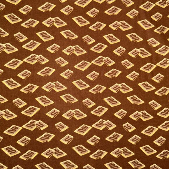 Brown Chocolate Pastry Tarts Cotton Fabric- 1/2 YD - Sweet, Breakfast, Poptart - Picture 2 of 5